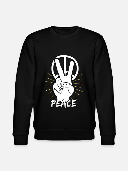 Peace Freedom Peace Gift - Stanley/Stella CHANGER Unisex Organic Sweatshirt - black