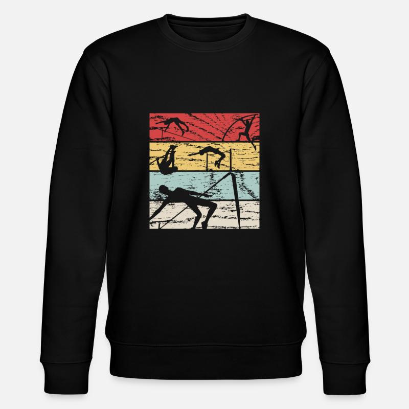 Hochsprung Retro - Stanley/Stella Unisex Bio-Sweatshirt CHANGER  - Schwarz