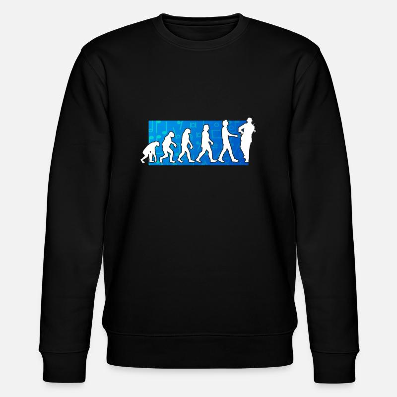 Violinist Evolution - Stanley/Stella Unisex Bio-Sweatshirt CHANGER  - Schwarz