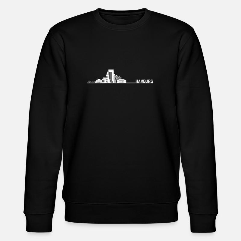 Hamburg Skyline - Stanley/Stella Unisex Bio-Sweatshirt CHANGER - Schwarz