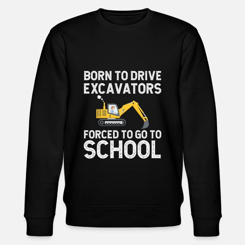 Baggerfahrer Bagger Schule - Stanley/Stella Unisex Bio-Sweatshirt CHANGER  - Schwarz
