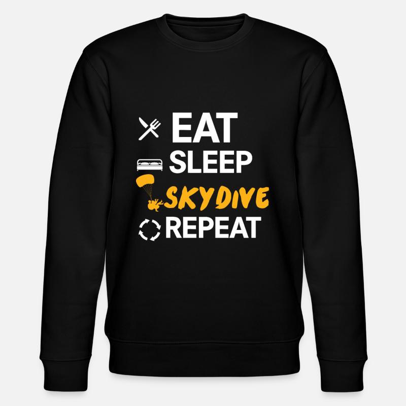 Sky Diving Parachute Jump - Stanley/Stella CHANGER Unisex Organic Sweatshirt - black