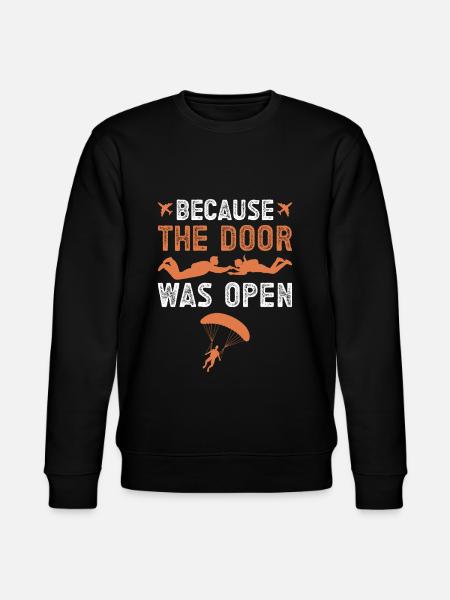 Sky Diving Parachute Jump - Stanley/Stella CHANGER Unisex Organic Sweatshirt - black