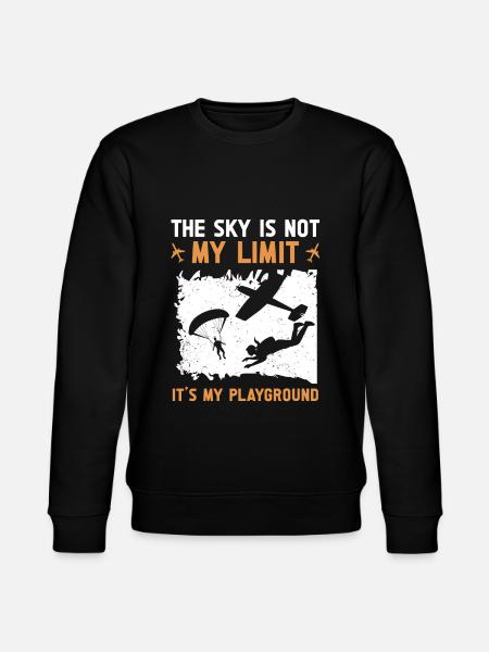 Sky Diving Parachute Jump - Stanley/Stella CHANGER Unisex Organic Sweatshirt - black
