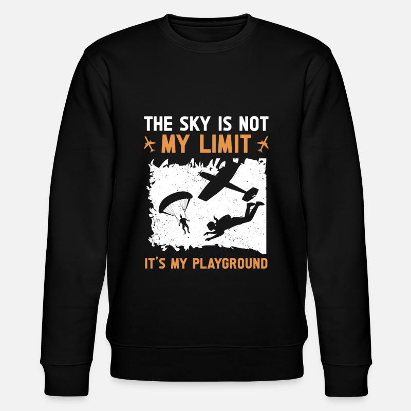 Sky Diving Parachute Jump - Stanley/Stella CHANGER Unisex Organic Sweatshirt - black