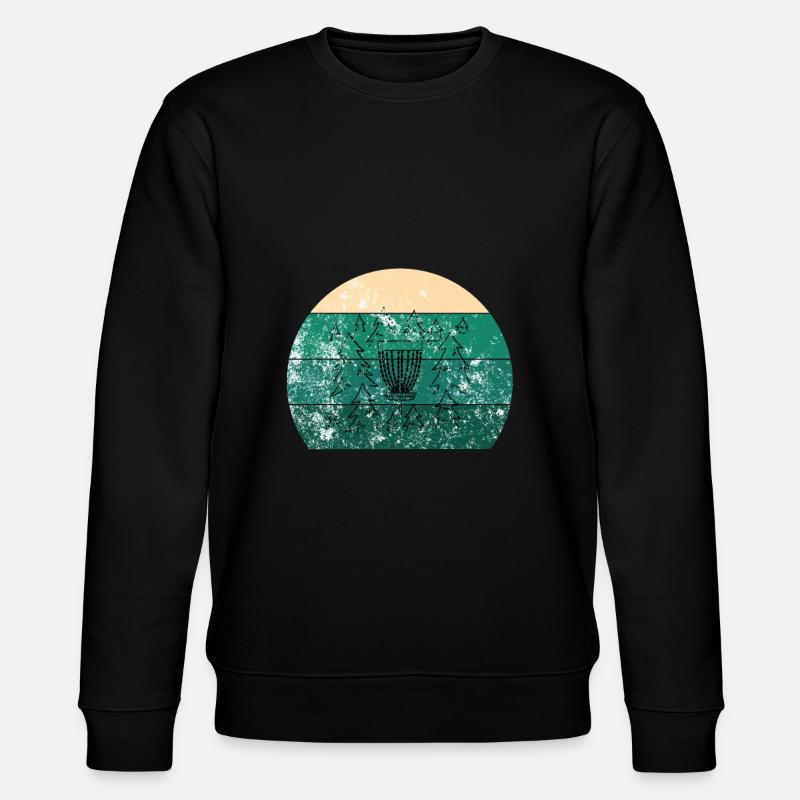Disc Golf Korb Retro - Stanley/Stella Unisex Bio-Sweatshirt CHANGER  - Schwarz