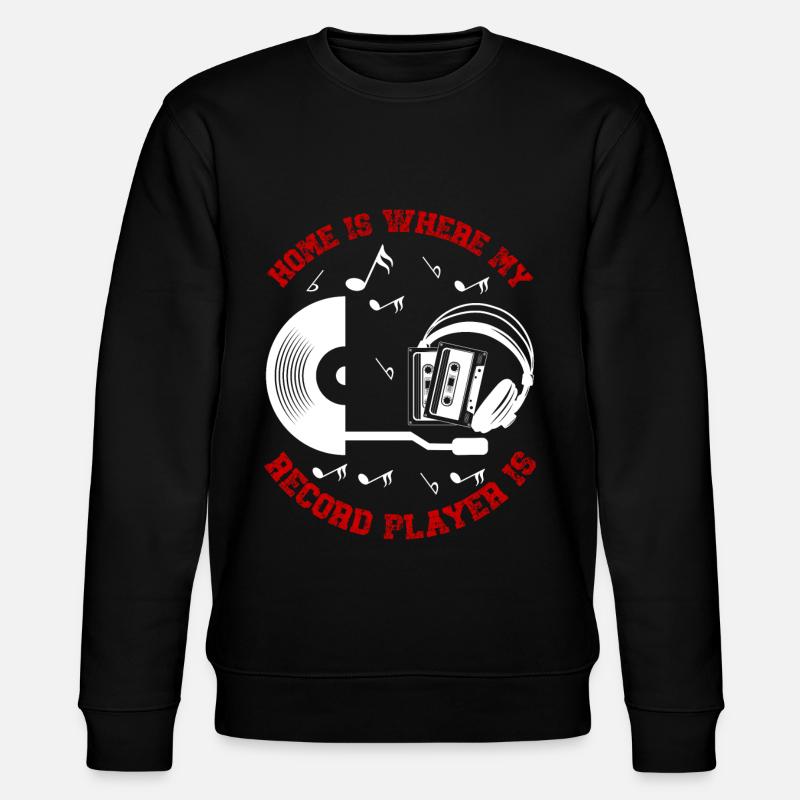 Platine vinyle vinyle rétro collection - Sweat bio CHANGER Stanley/Stella Unisexe - noir