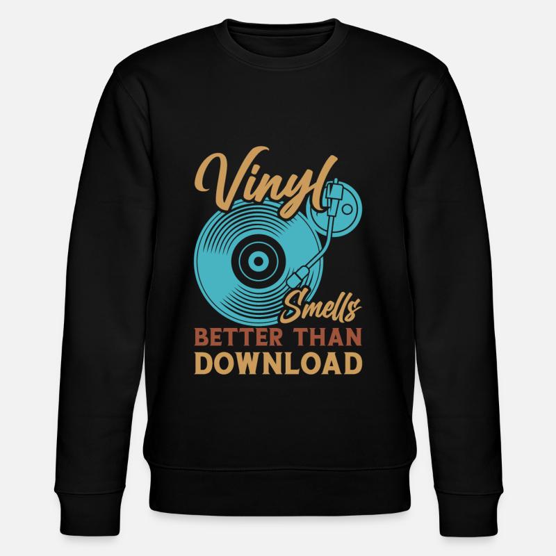 Retro Vinyl Sammlung Schallplatte Plattenspieler - Stanley/Stella Unisex Bio-Sweatshirt CHANGER  - Schwarz