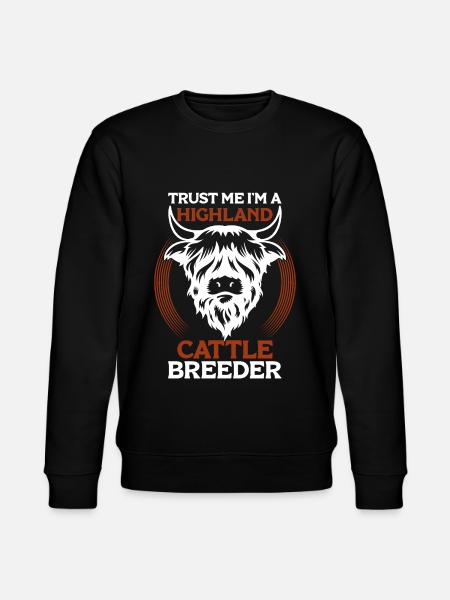 Skotsk højlandskvæg Højlandskvæg - Stanley/Stella økologisk unisex-sweatshirt CHANGER - sort