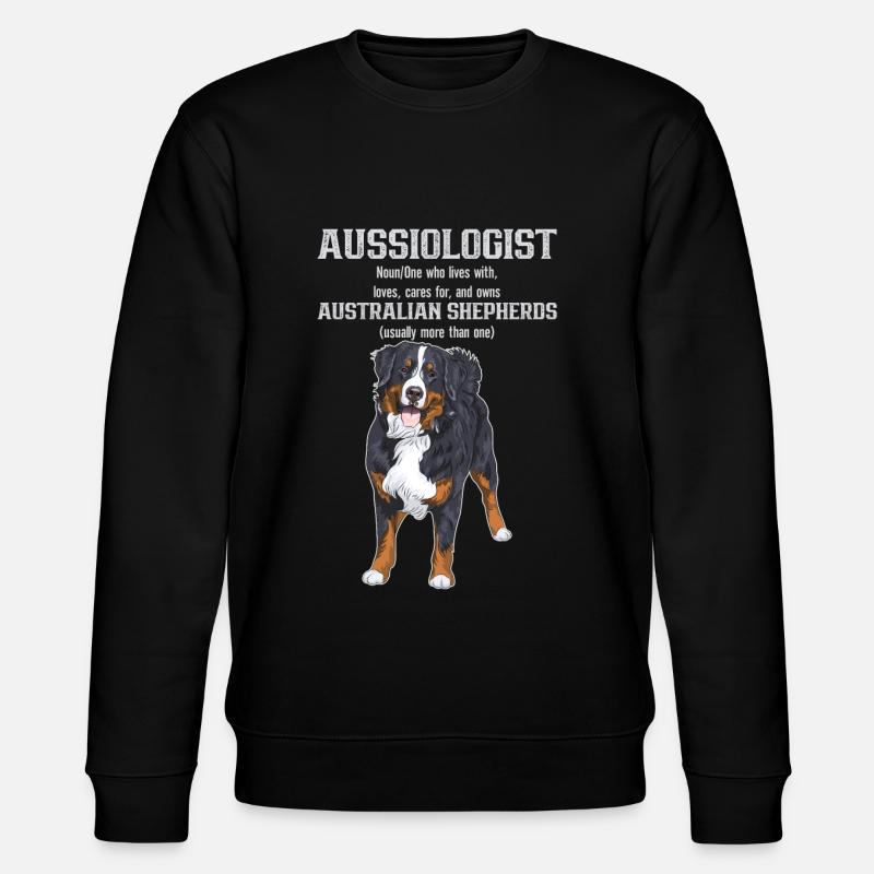 Australischer Schäferhund - Stanley/Stella Unisex Bio-Sweatshirt CHANGER  - Schwarz