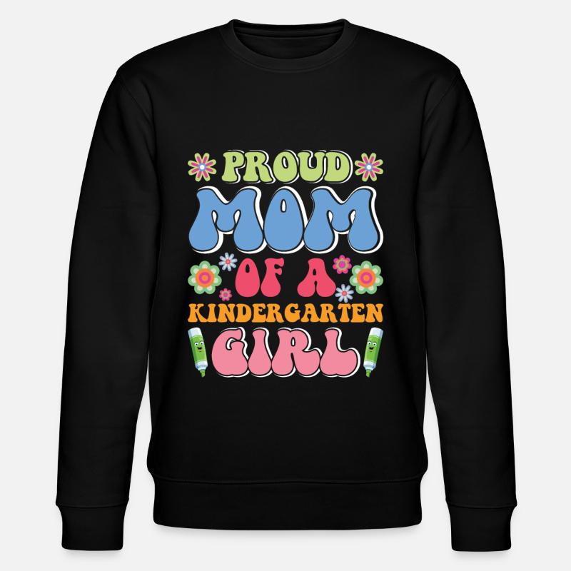 Stolze Mutter eines Kindergartenmädchens! Tochter - Stanley/Stella Unisex Bio-Sweatshirt CHANGER  - Schwarz