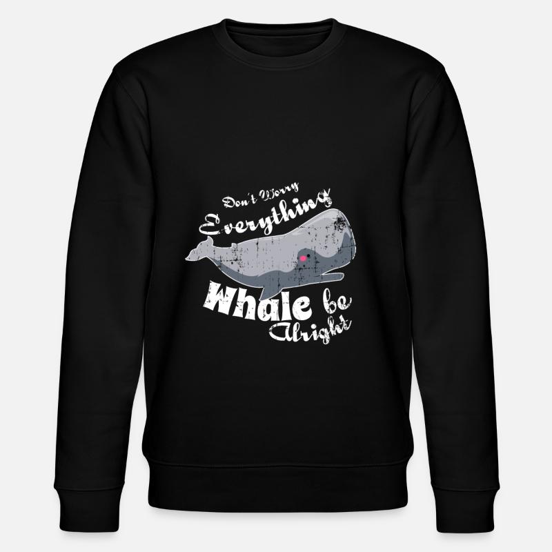 Wal Pottwal Grauwal Geschenk - Stanley/Stella Unisex Bio-Sweatshirt CHANGER  - Schwarz