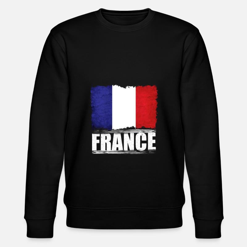 Frankreich - Stanley/Stella Unisex Bio-Sweatshirt CHANGER  - Schwarz