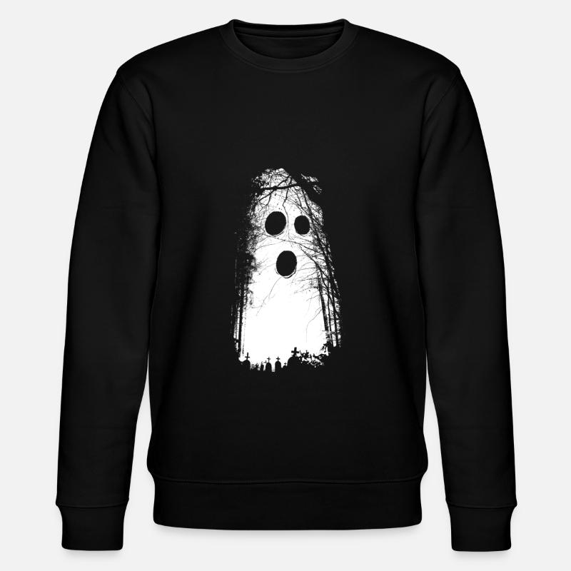 Halloween Geist - Stanley/Stella Unisex Bio-Sweatshirt CHANGER  - Schwarz