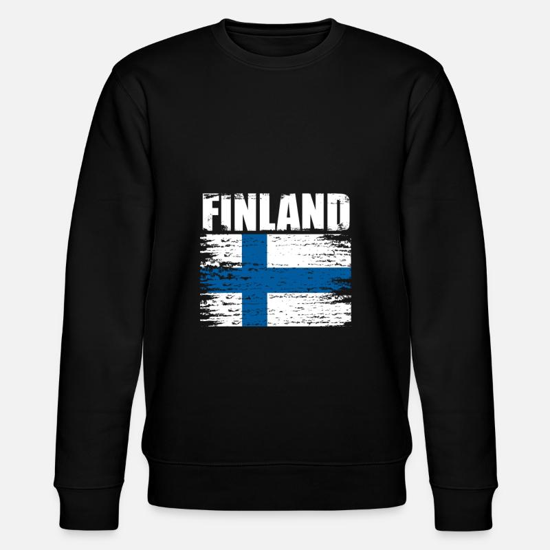 Finnland - Stanley/Stella Unisex Bio-Sweatshirt CHANGER  - Schwarz