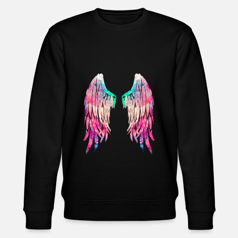 Engelsflügel - Stanley/Stella Unisex Bio-Sweatshirt CHANGER  - Schwarz