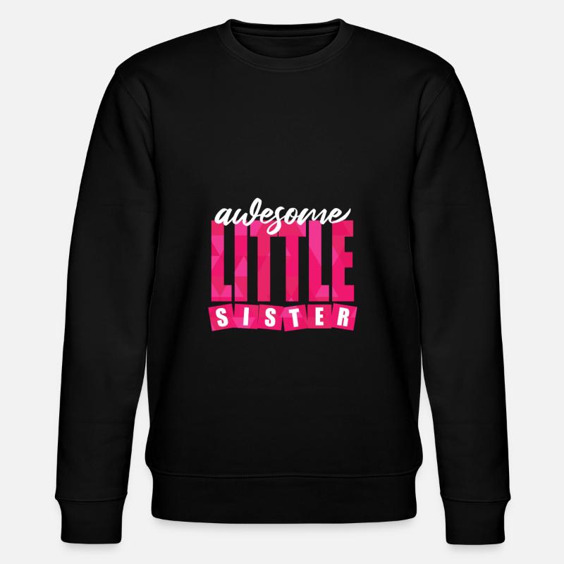 Kleine Schwester Geschenk - Stanley/Stella Unisex Bio-Sweatshirt CHANGER  - Schwarz