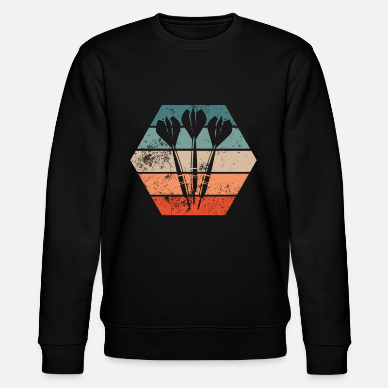 Dartpfeil Dart Darts Retro - Stanley/Stella Unisex Bio-Sweatshirt CHANGER  - Schwarz