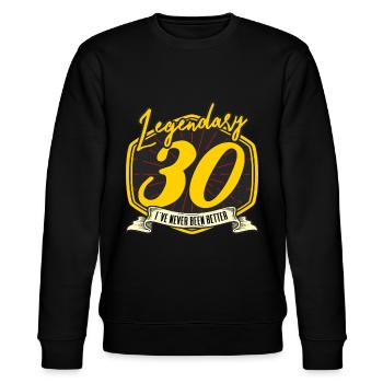 30. Geburtstag Legende Legendäre 30 Jahre - Stanley/Stella Unisex Bio-Sweatshirt CHANGER  - Schwarz - Vorne - Nik (191cm) & Marisol (170cm)