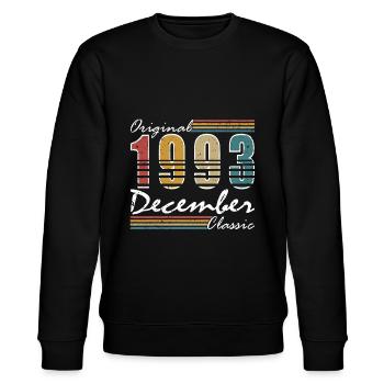 30th birthday 30 years December 1993 - Stanley/Stella CHANGER Unisex Organic Sweatshirt - black - Front - Nik (191cm) & Marisol (170cm)