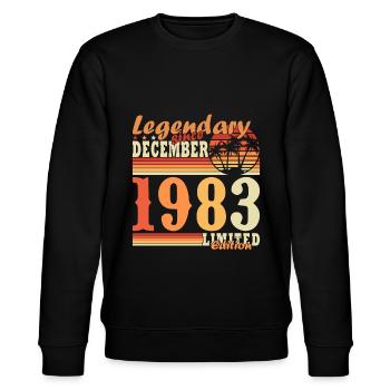 Legend 40 years 1983 December 40 years anniversary - Stanley/Stella CHANGER Unisex Organic Sweatshirt - black - Front - Nik (191cm) & Marisol (170cm)