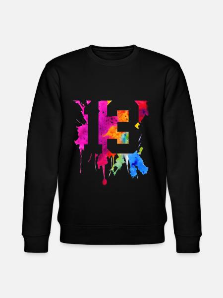 13 YEARS 13TH BIRTHDAY - Stanley/Stella CHANGER Unisex Organic Sweatshirt - black