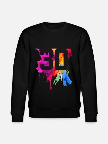 30 YEARS 30TH BIRTHDAY - Stanley/Stella CHANGER Unisex Organic Sweatshirt - black