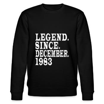 Légende 1983 Anniversaire Année de naissance 1983 Hommes - Sweat bio CHANGER Stanley/Stella Unisexe - noir - Devant - Nik (191cm) & Marisol (170cm)