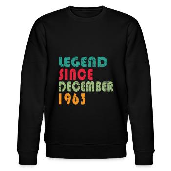 Original 1963 Vintage - cadeau d’anniversaire 1963 - Sweat bio CHANGER Stanley/Stella Unisexe - noir - Devant - Nik (191cm) & Marisol (170cm)