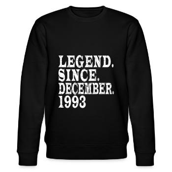 Original 1993 Jahrgang - 1993 Geburtstagsgeschenk - Stanley/Stella Unisex Bio-Sweatshirt CHANGER  - Schwarz - Vorne - Nik (191cm) & Marisol (170cm)