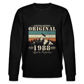 1988 Original Vintage rétro 1988 anniversaire - Sweat bio CHANGER Stanley/Stella Unisexe - noir - Devant - Nik (191cm) & Marisol (170cm)