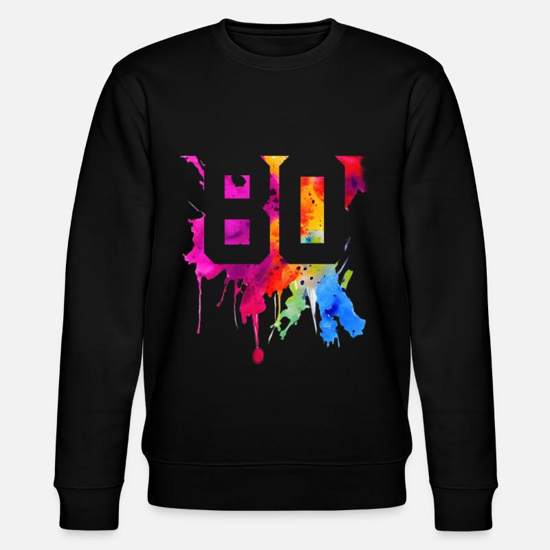 80 YEARS 80TH BIRTHDAY - Stanley/Stella CHANGER Unisex Organic Sweatshirt - black