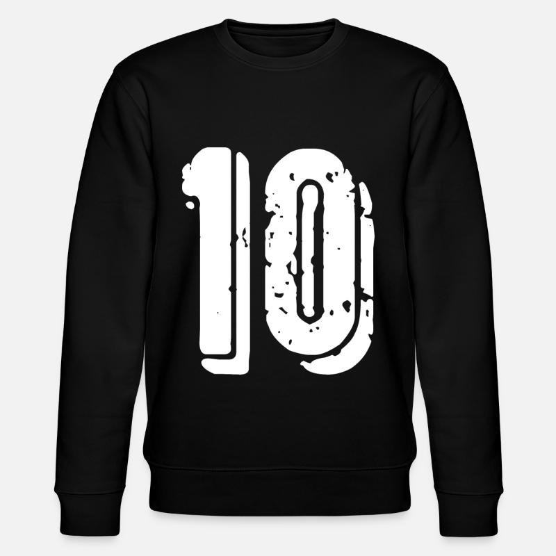 10 number jersey - Stanley/Stella CHANGER Unisex Organic Sweatshirt - black