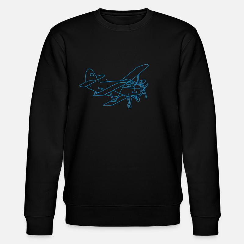 Biplan (avion) - Sweat bio CHANGER Stanley/Stella Unisexe - noir
