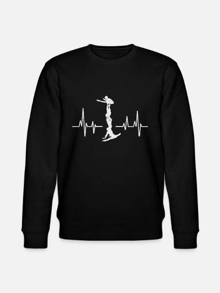 Acrobatics Gymnastics Heartbeat - Stanley/Stella CHANGER Unisex Organic Sweatshirt - black