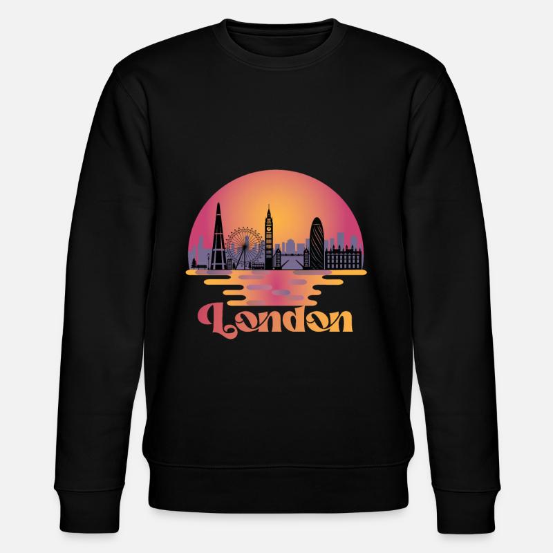 Londres Skyline Royaume-Uni Voyage - Sweat bio CHANGER Stanley/Stella Unisexe - noir