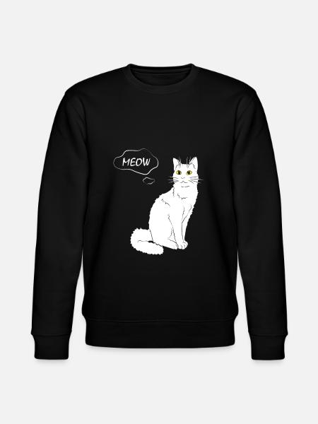 Cat Meow - Cat Lover - Stanley/Stella CHANGER Unisex Organic Sweatshirt - black