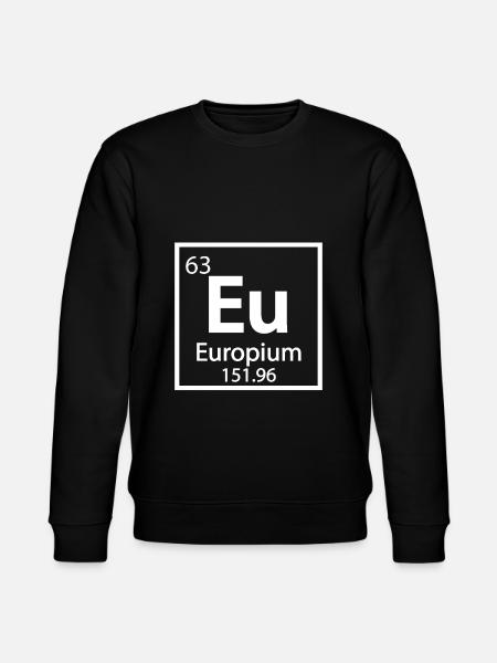Europium Element Periodic Table - Stanley/Stella CHANGER Unisex Organic Sweatshirt - black