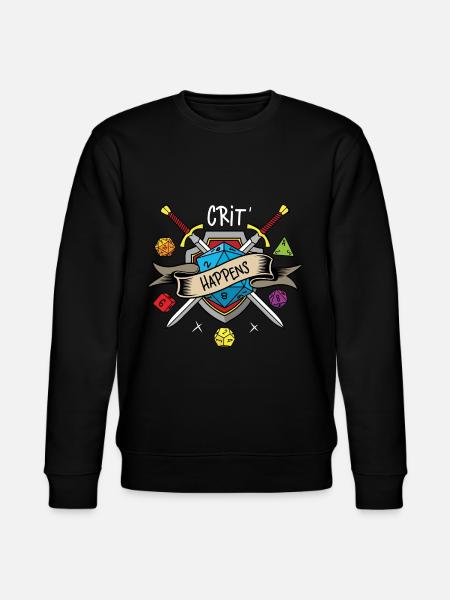 Crit happens - Stanley/Stella CHANGER Unisex Organic Sweatshirt - black