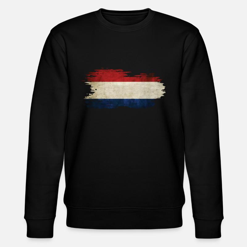 Pays-Bas - Drapeau national, effet pinceau - Sweat bio CHANGER Stanley/Stella Unisexe - noir