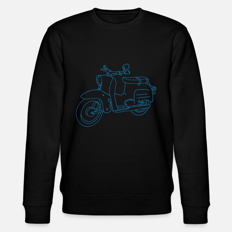 Motorroller, Moped Schwalbe - Stanley/Stella Unisex Bio-Sweatshirt CHANGER  - Schwarz