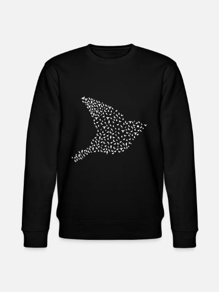 Bird Flying Birding Art - Stanley/Stella CHANGER Unisex Organic Sweatshirt - black