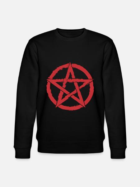 Pentagram for ateister og satanister eller gotere - Stanley/Stella CHANGER økologisk unisex-sweatshirt - svart