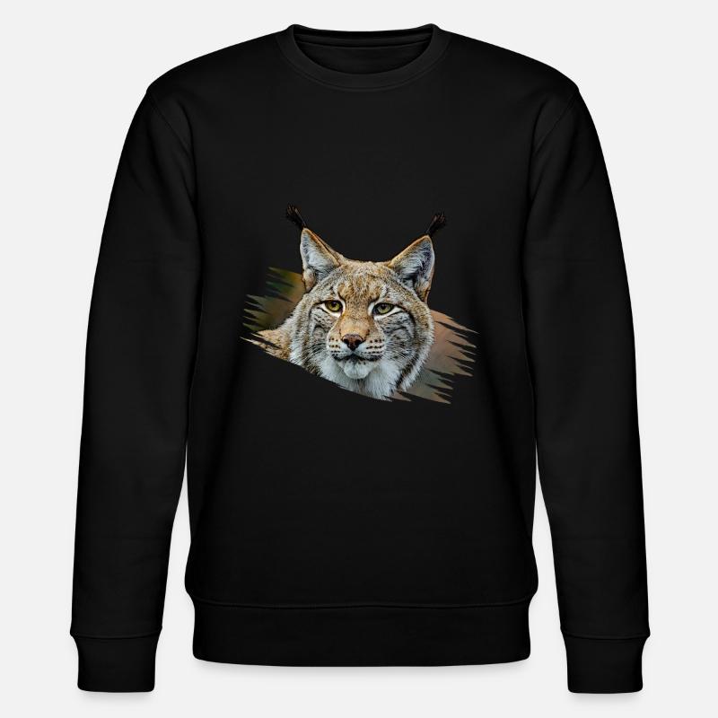 Luchs - Stanley/Stella Unisex Bio-Sweatshirt CHANGER  - Schwarz