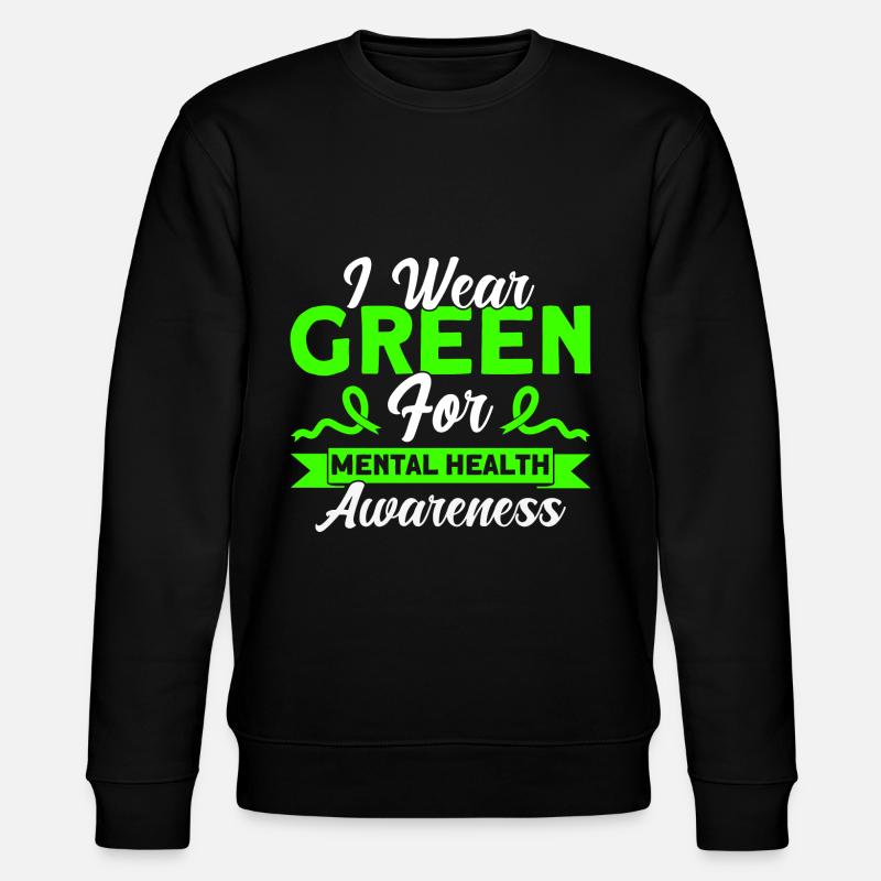 Conscience psychologique Green Loop Dépression - Sweat bio CHANGER Stanley/Stella Unisexe - noir