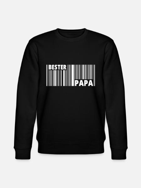 Bester Papa Vater Barcode - Stanley/Stella Unisex Bio-Sweatshirt CHANGER  - Schwarz