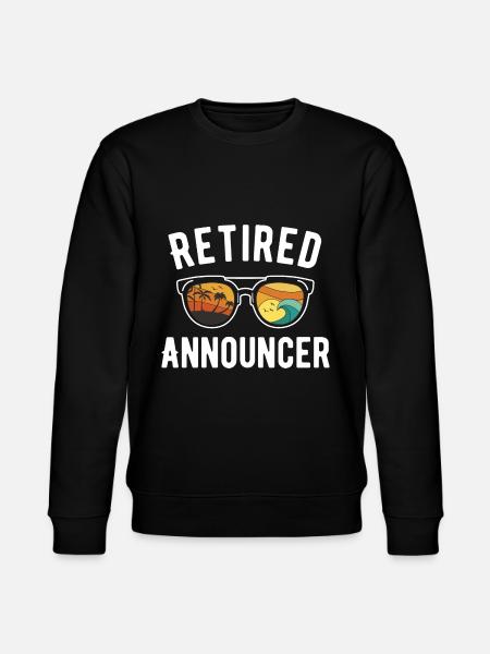 Retirement Beach Announcer - Stanley/Stella CHANGER Unisex Organic Sweatshirt - black