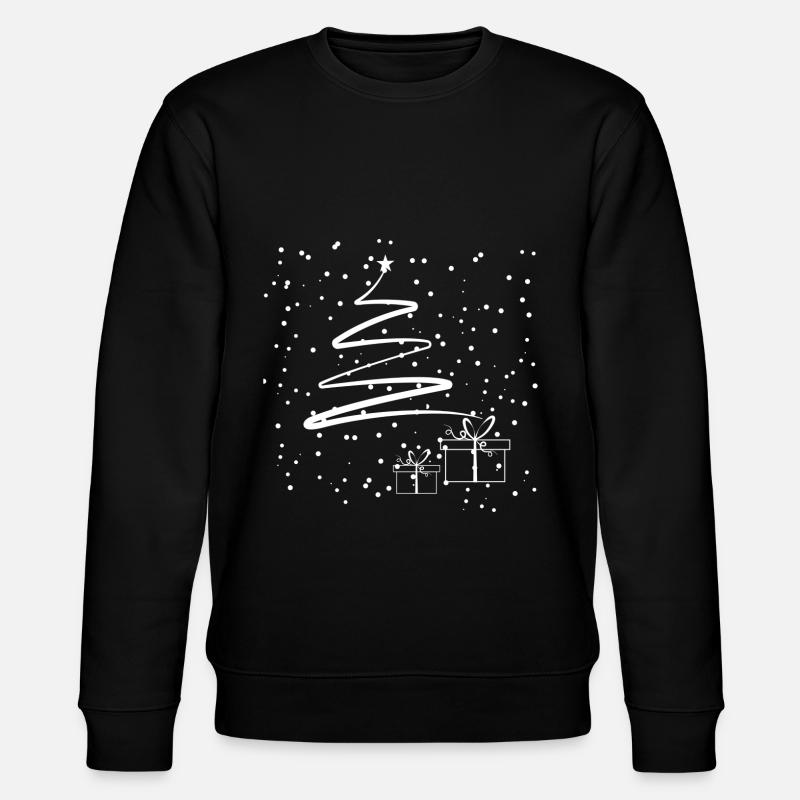 Minimal Christmas Tree - Stanley/Stella Unisex Bio-Sweatshirt CHANGER  - Schwarz