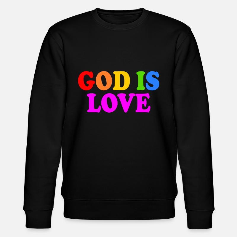 God is love - Stanley/Stella Unisex Bio-Sweatshirt CHANGER  - Schwarz
