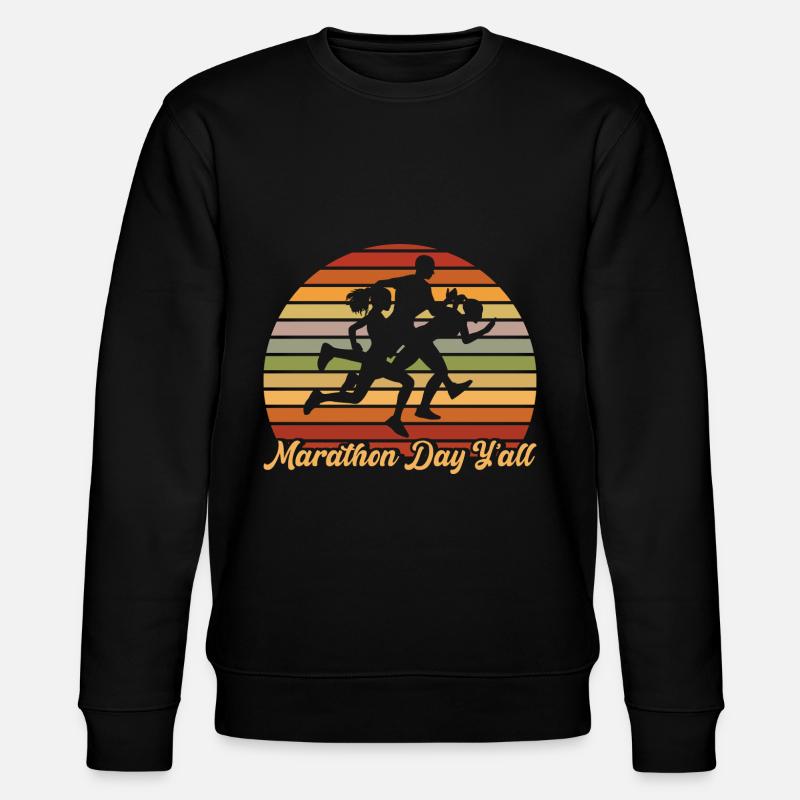Half Marathon Jogging Running Gift - Stanley/Stella CHANGER Unisex Organic Sweatshirt - black